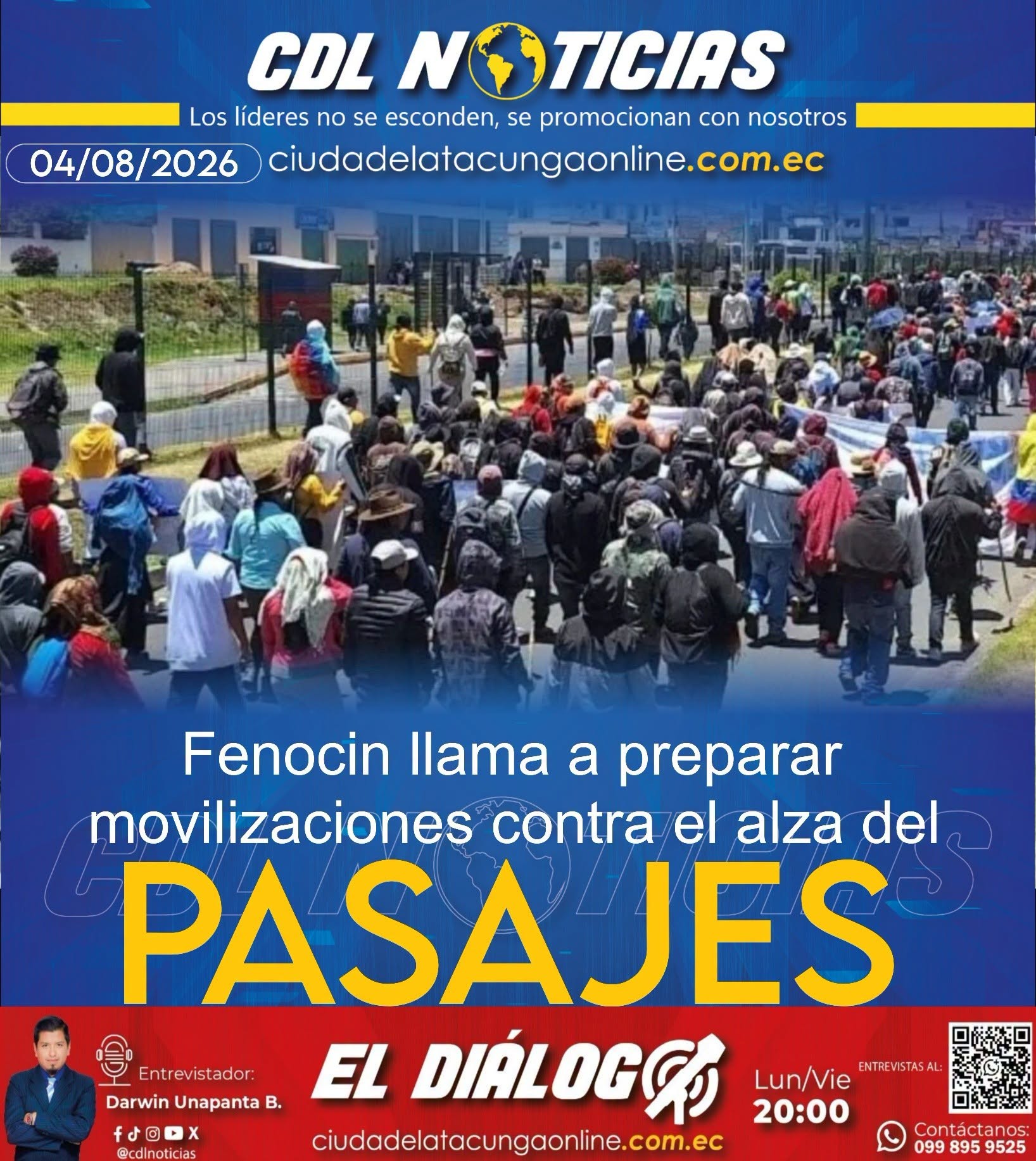 Fenocin llama a preparar movilizaciones contra el alza del pasaje