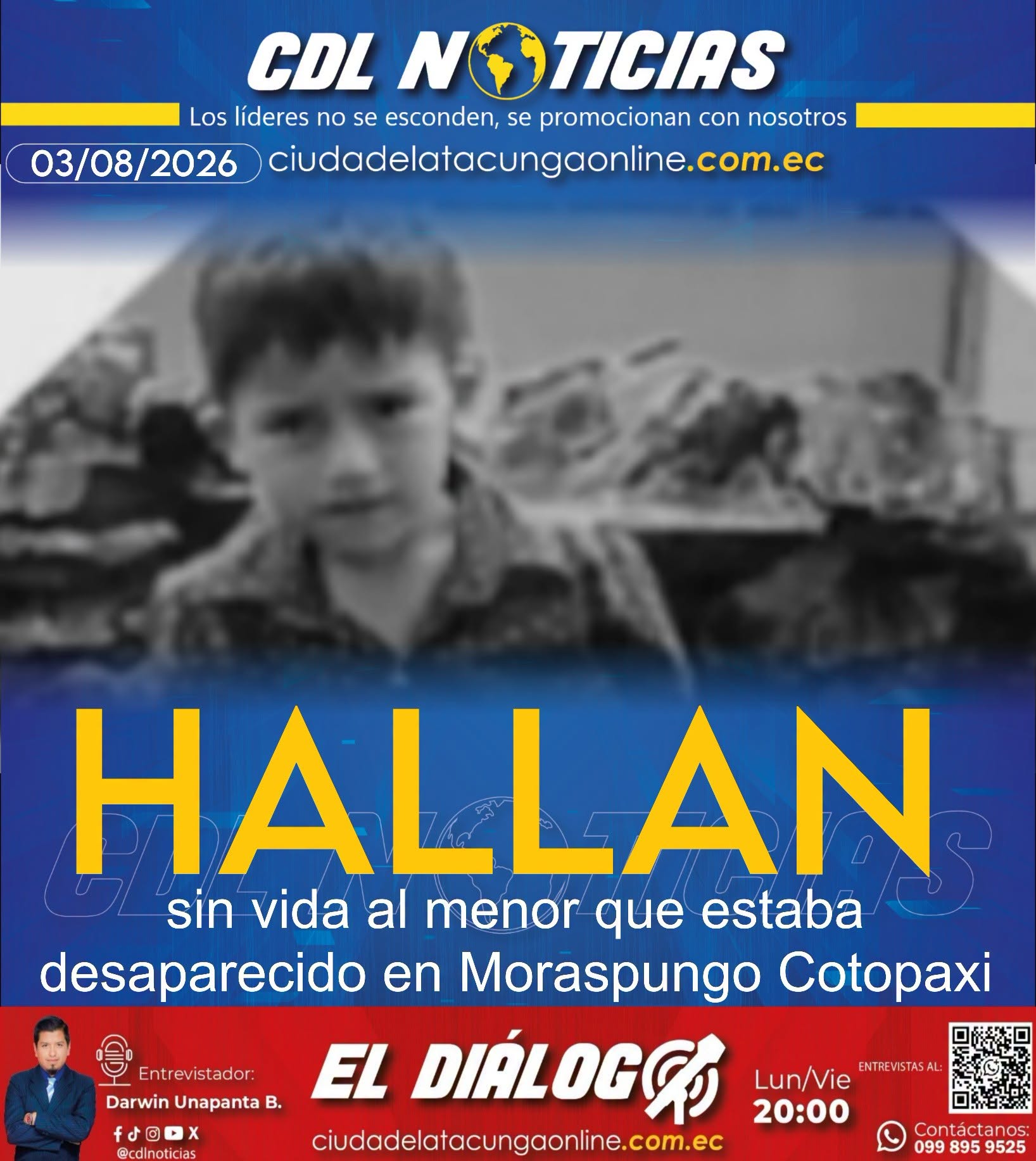 Hallan sin vida al menor Mayco S., quien permanecía desaparecido en Moraspungo