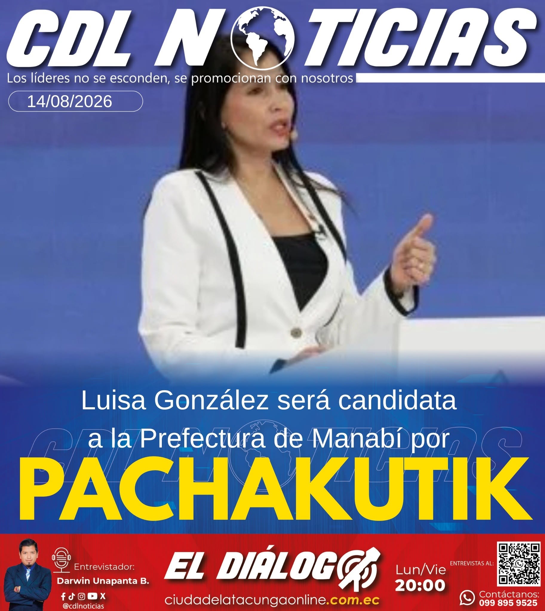 Luisa González será candidata a la Prefectura de Manabí por Pachakutik