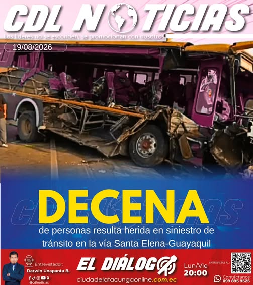 Una decena de personas resulta herida en siniestro de tránsito en la vía Santa Elena-Guayaquil
