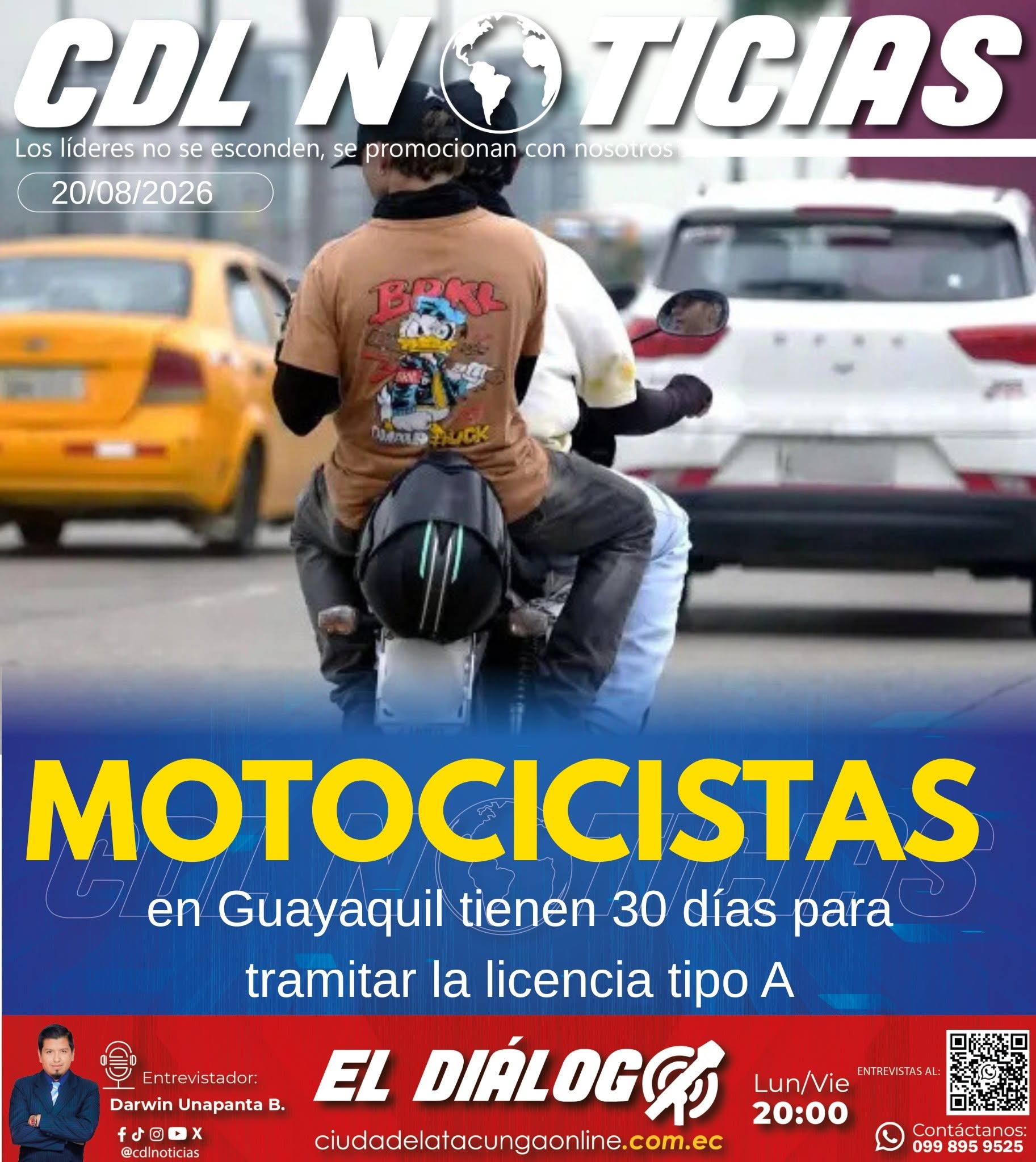 Motociclistas en Guayaquil tienen 30 días para tramitar la licencia tipo A