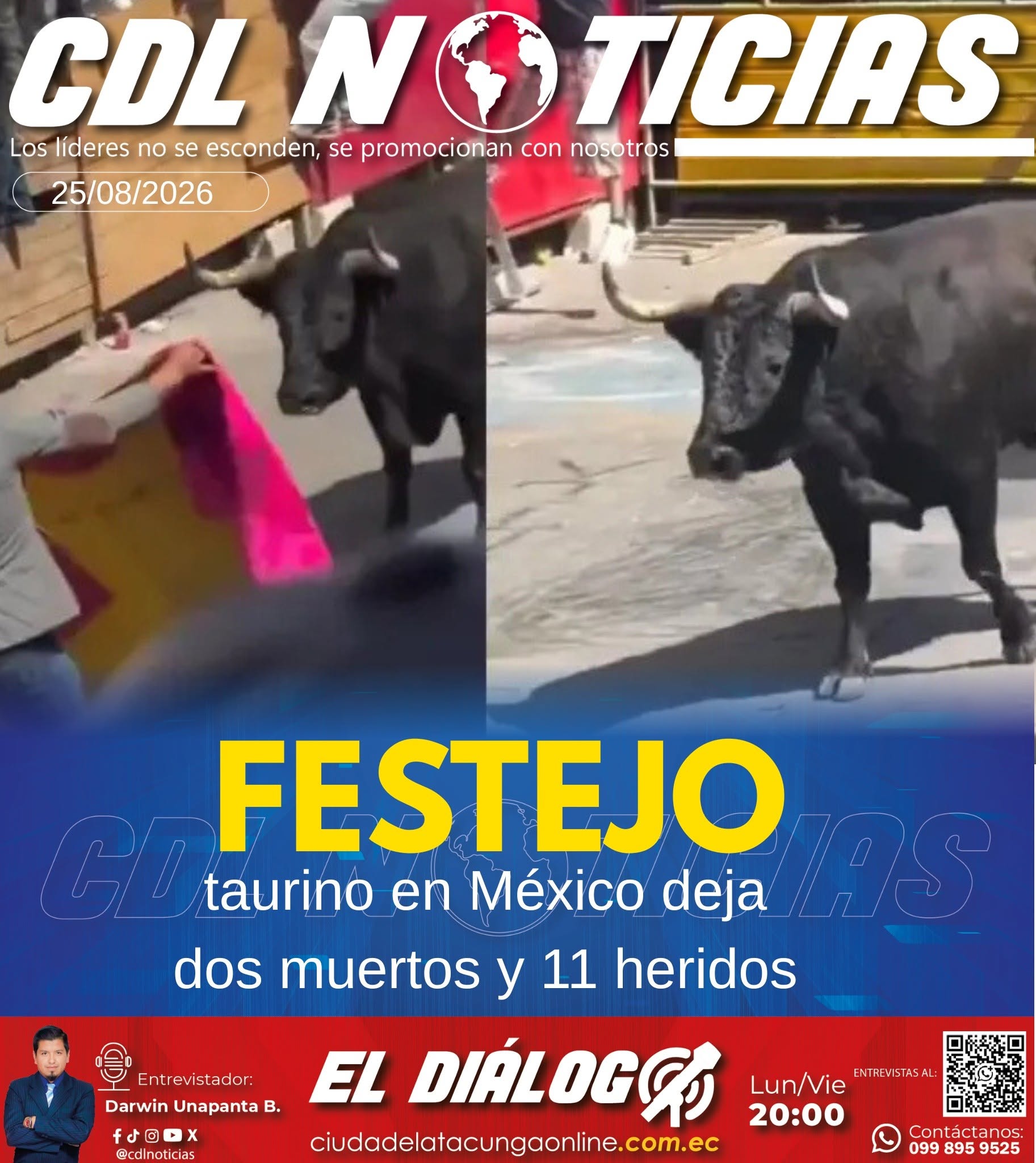 Festejo taurino en México deja dos muertos y 11 heridos