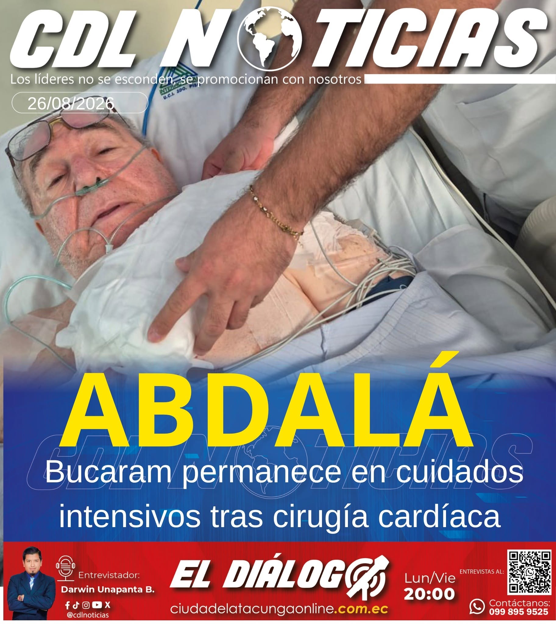 Abdalá Bucaram permanece en cuidados intensivos tras cirugía cardíaca