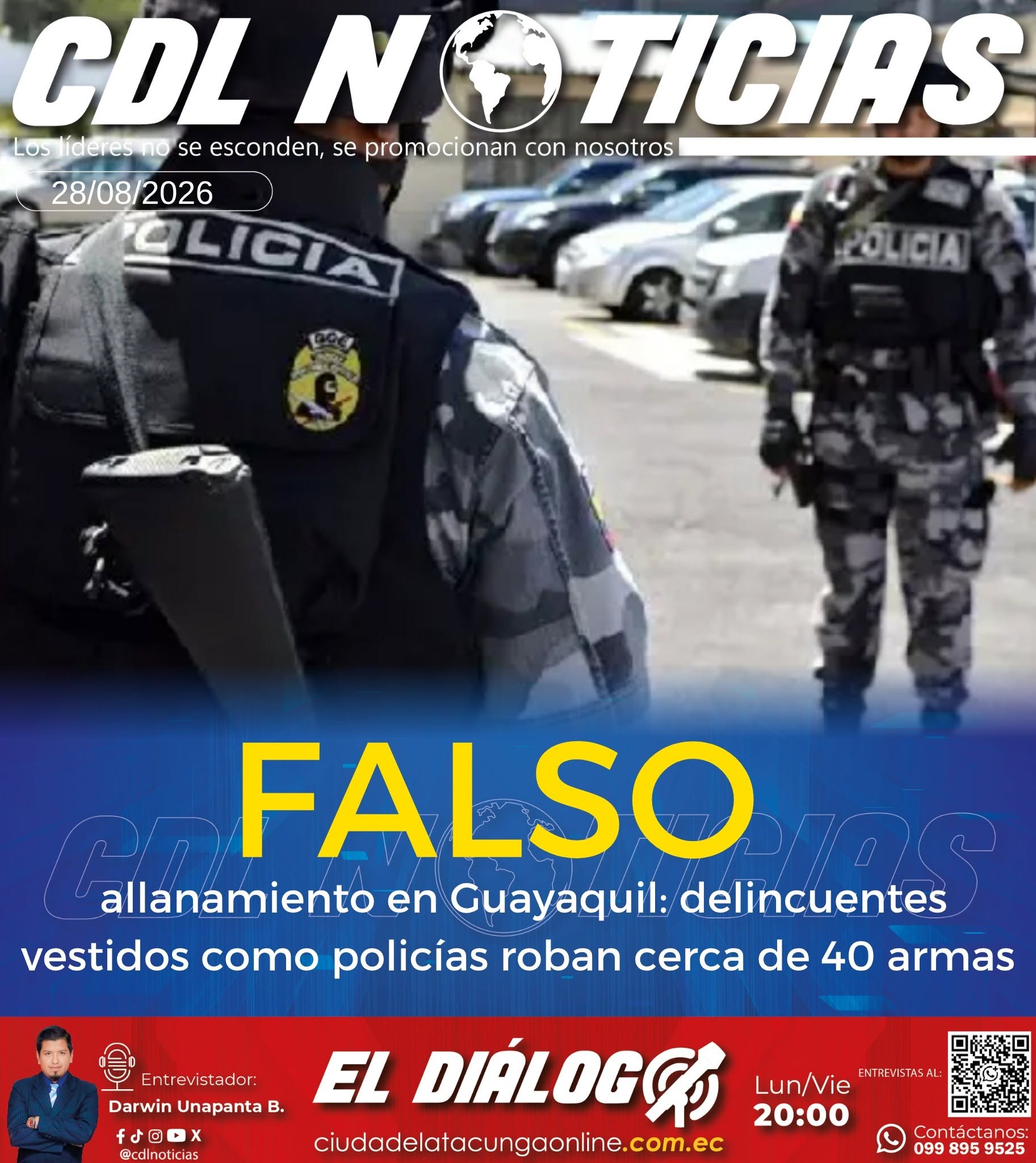 Falso allanamiento en Guayaquil: delincuentes vestidos como policías roban cerca de 40 armas