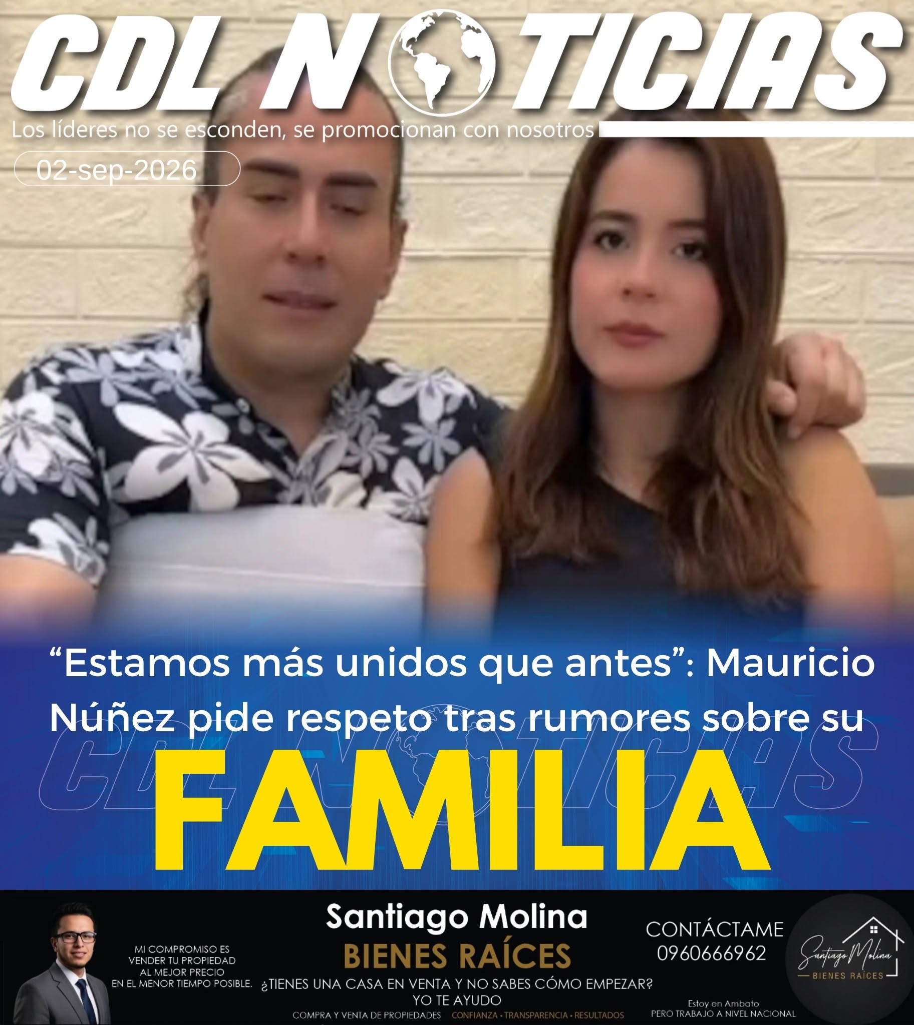 “Estamos más unidos que antes”: Mauricio Núñez pide respeto tras rumores sobre su familia
