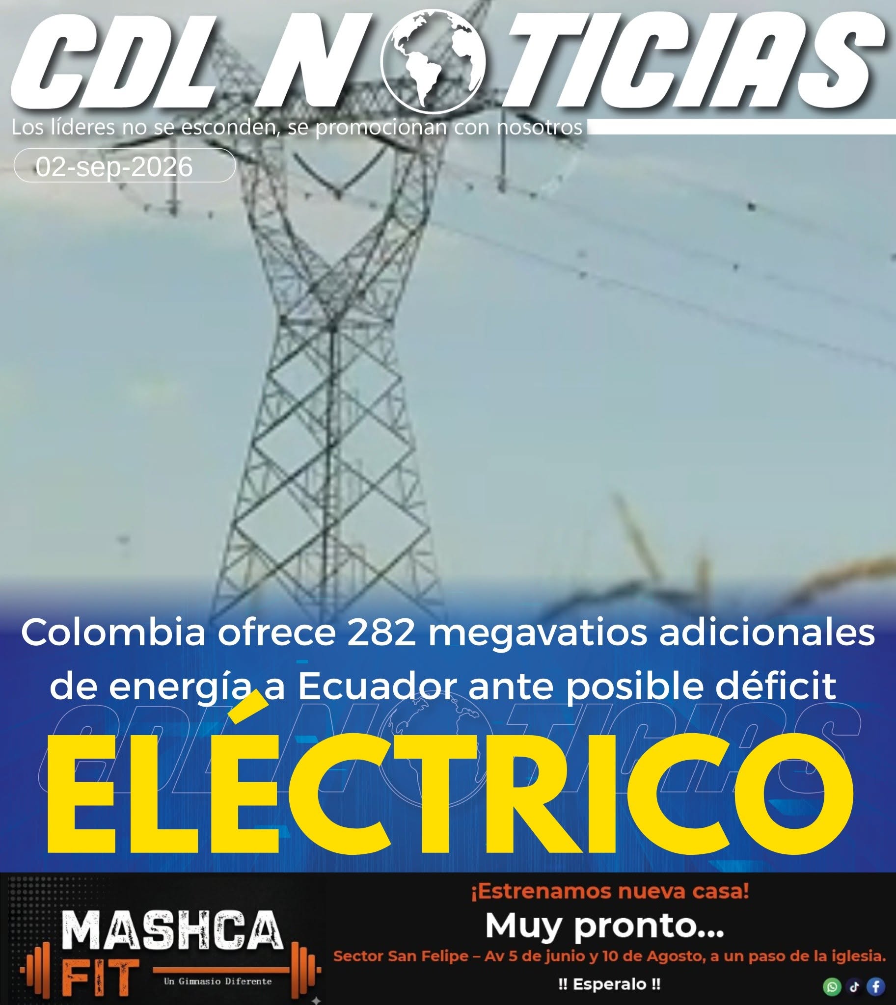 Colombia ofrece 282 megavatios adicionales de energía a Ecuador ante posible déficit eléctrico