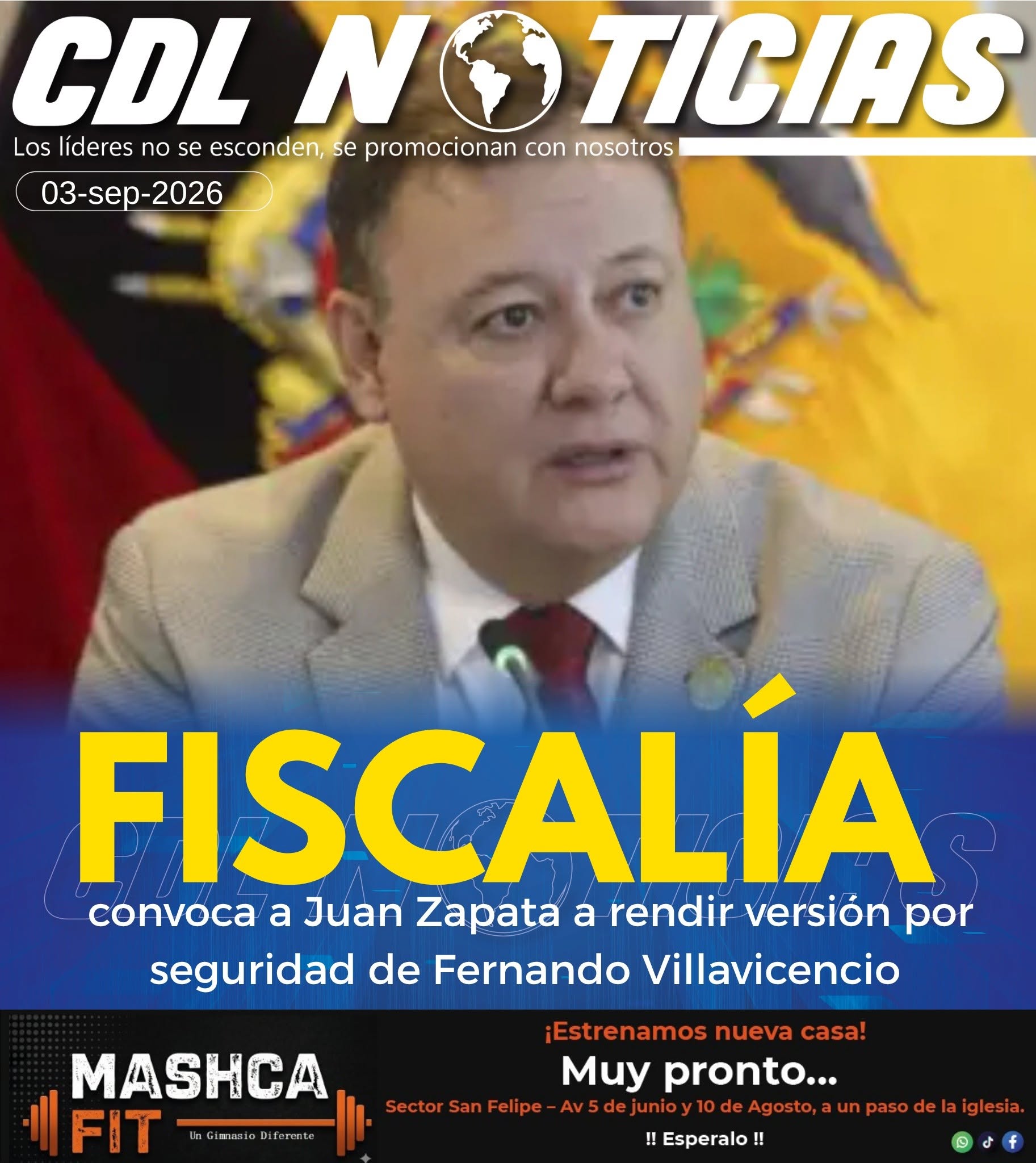 Fiscalía convoca a Juan Zapata a rendir versión por seguridad de Fernando Villavicencio