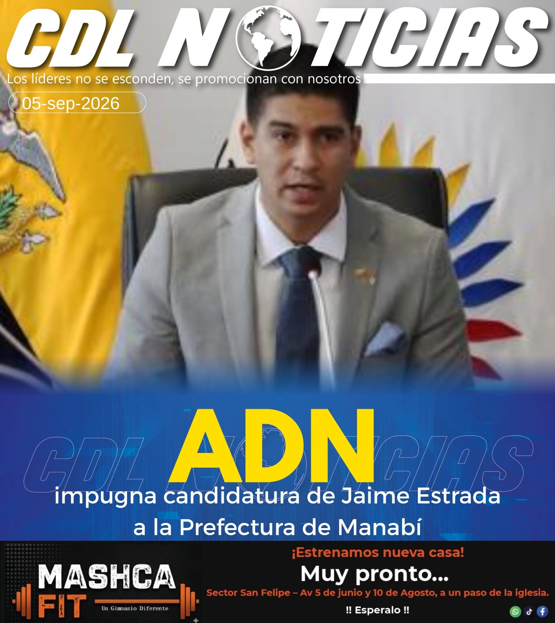 ADN impugna candidatura de Jaime Estrada a la Prefectura de Manabí