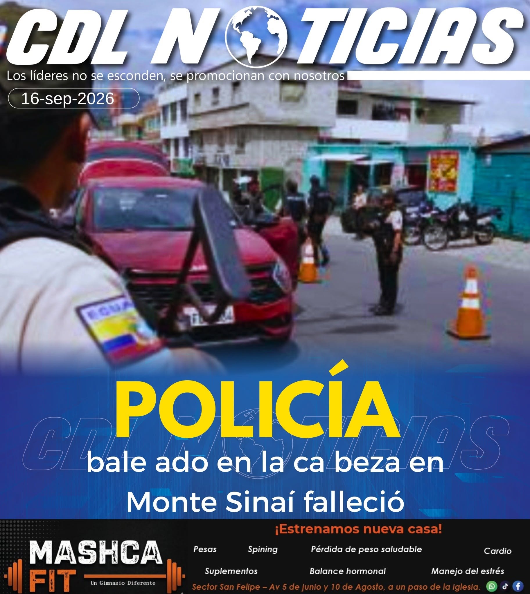 Policía baleado en la cabeza en Monte Sinaí falleció
