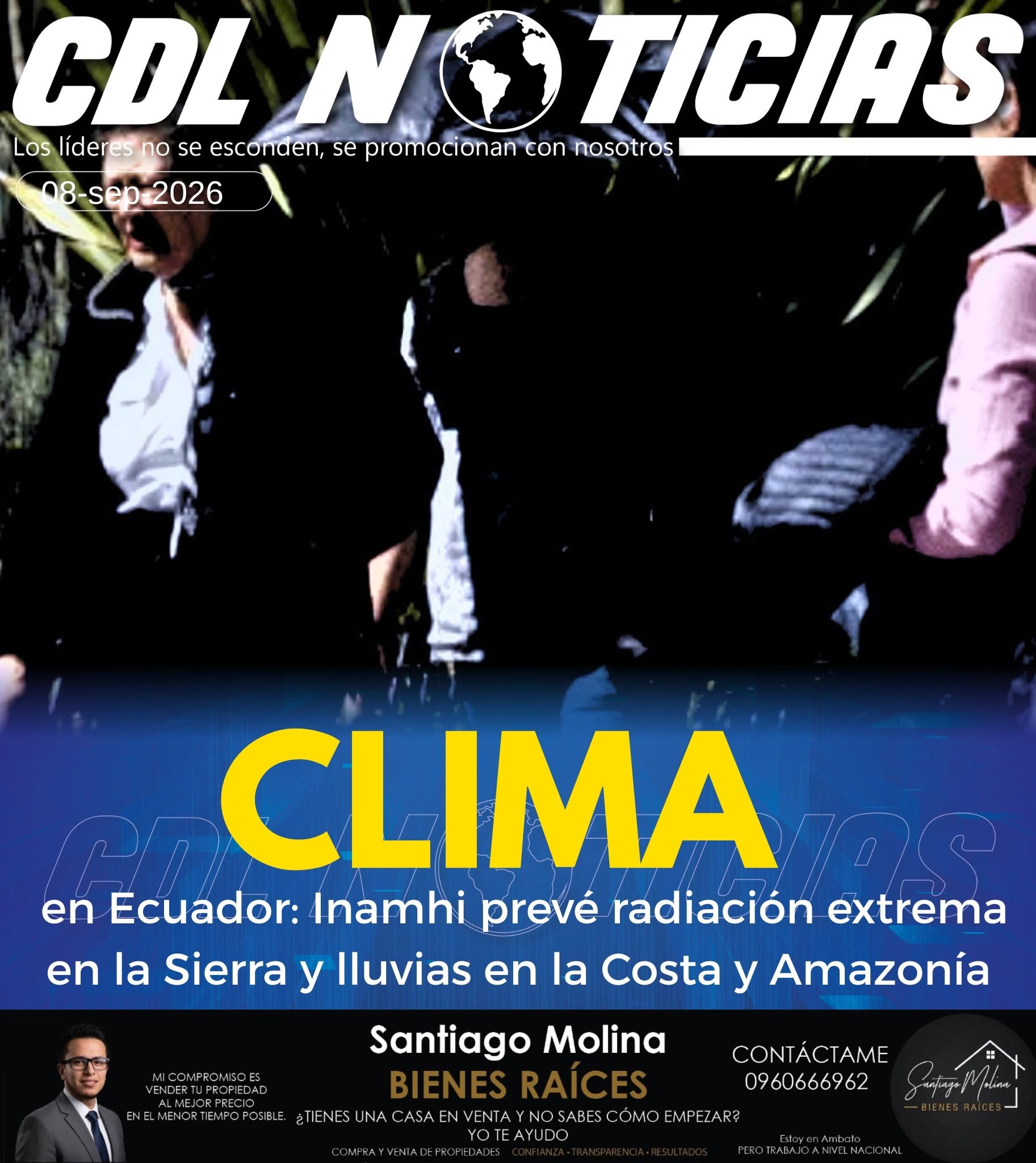 Clima en Ecuador: Inamhi prevé radiación extrema en la Sierra y lluvias en la Costa y Amazonía