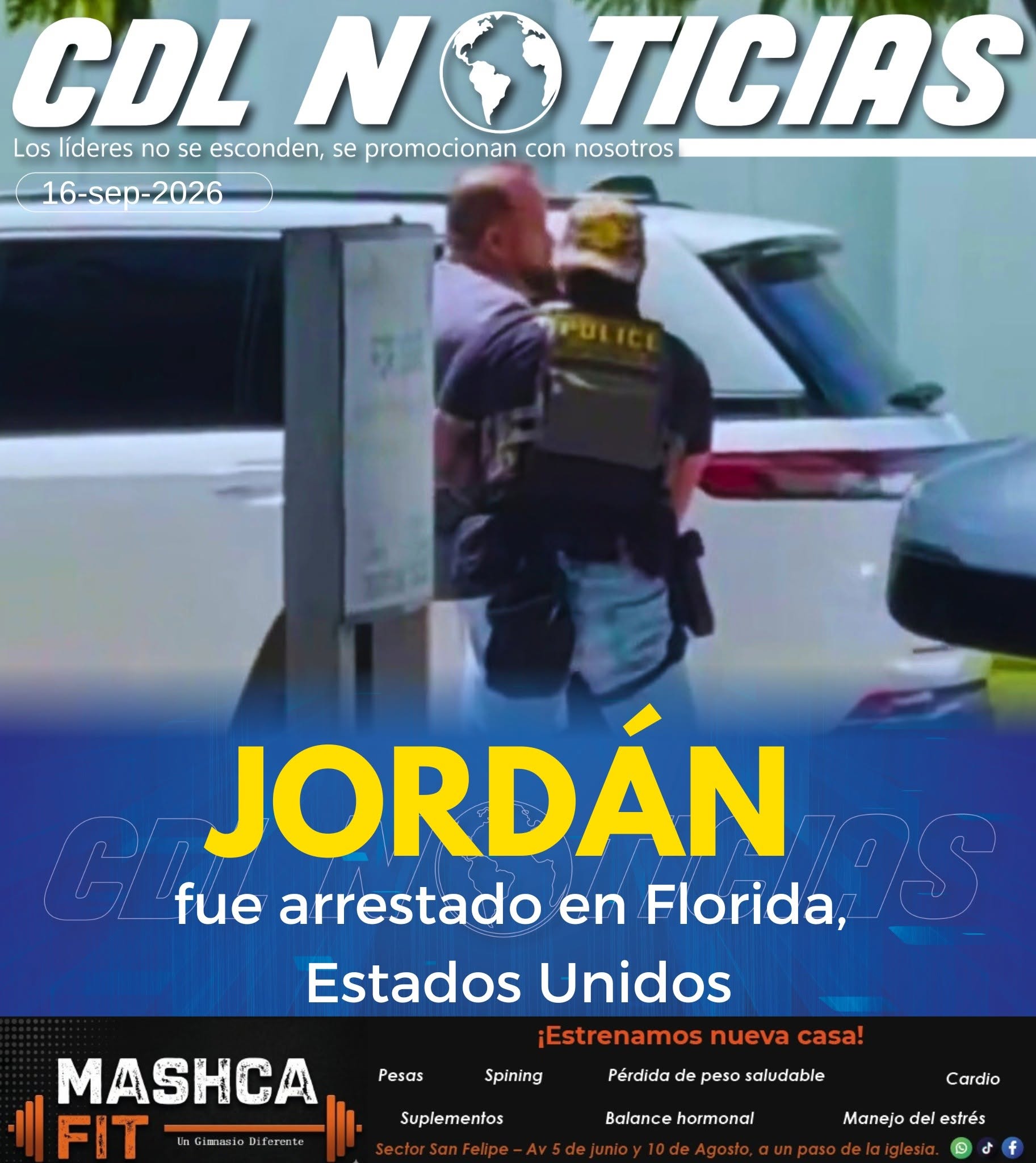 Xavier Jordán fue arrestado en Florida, Estados Unidos